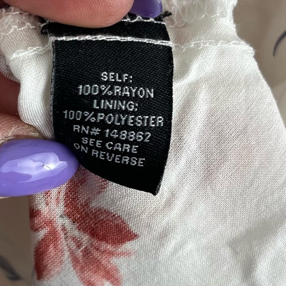 TORRID | Ivory Floral Challis Spaghetti Strap Midi Dress Womens Size 0XL - Picture 8 of 8